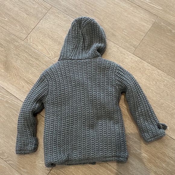 Zara hooded button down sweater jacket, gray boys size 5-6! - Picture 9 of 11